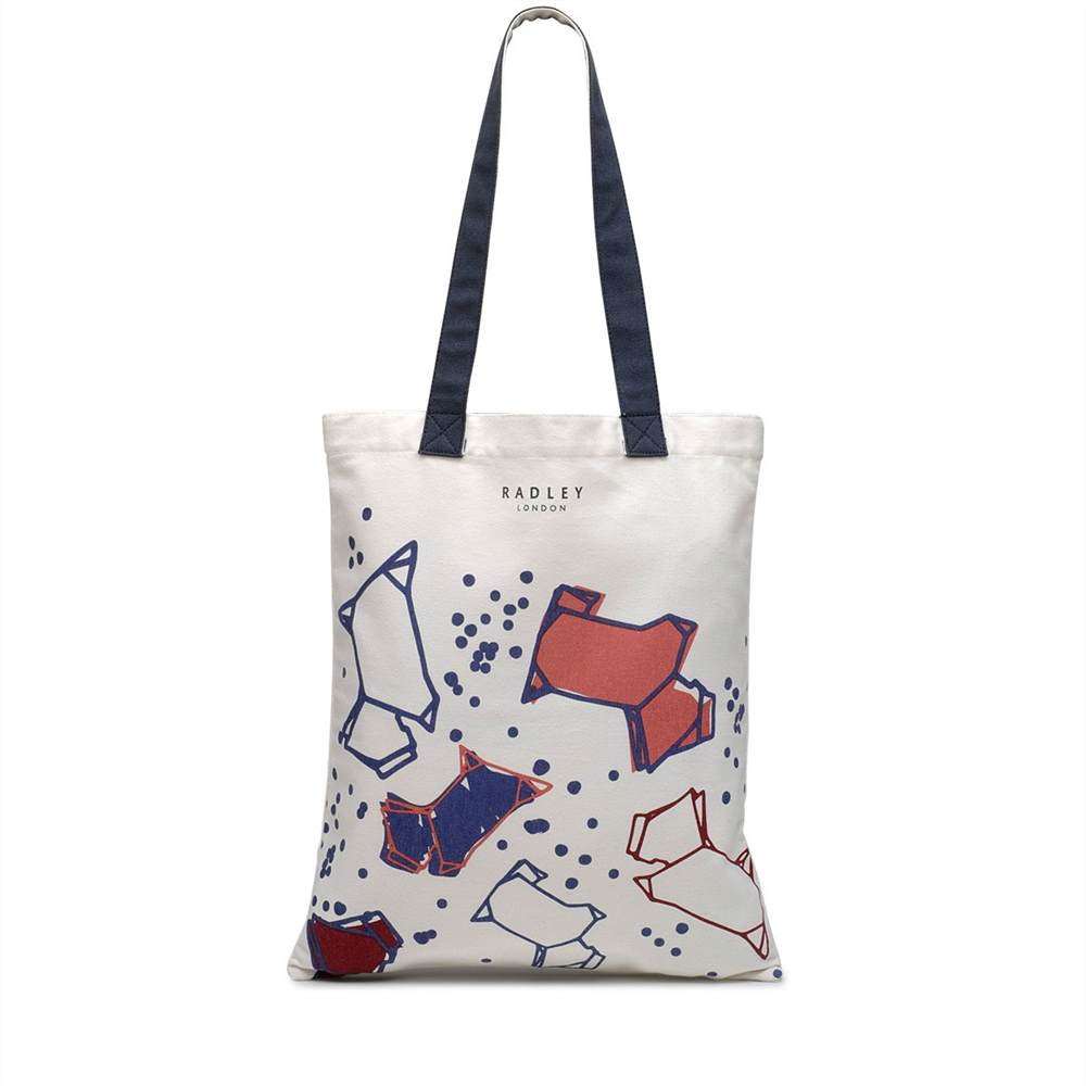 Radbags-London Speckle Dog Medium Tote Bag Natural