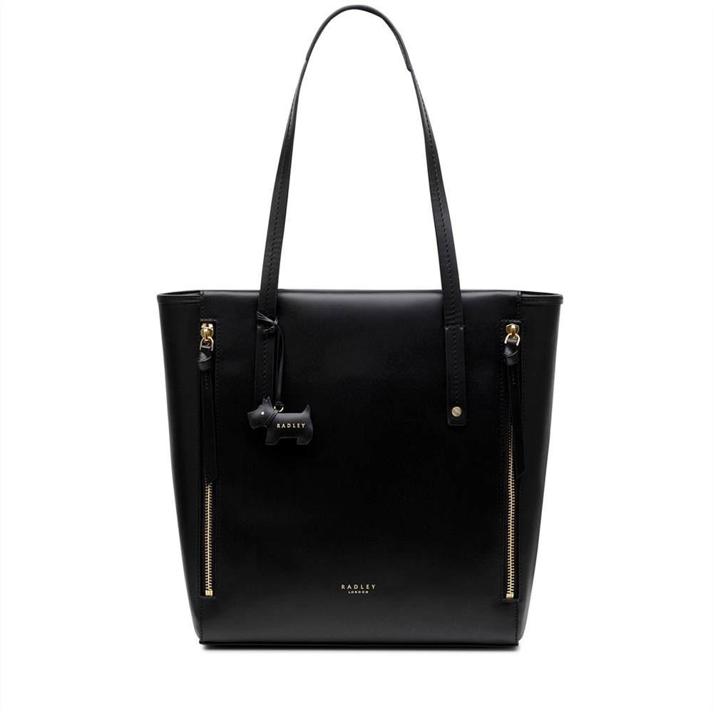 Radbags-London Tote Bags Cross Keys Court Large Zip-Top Tote Bag Black