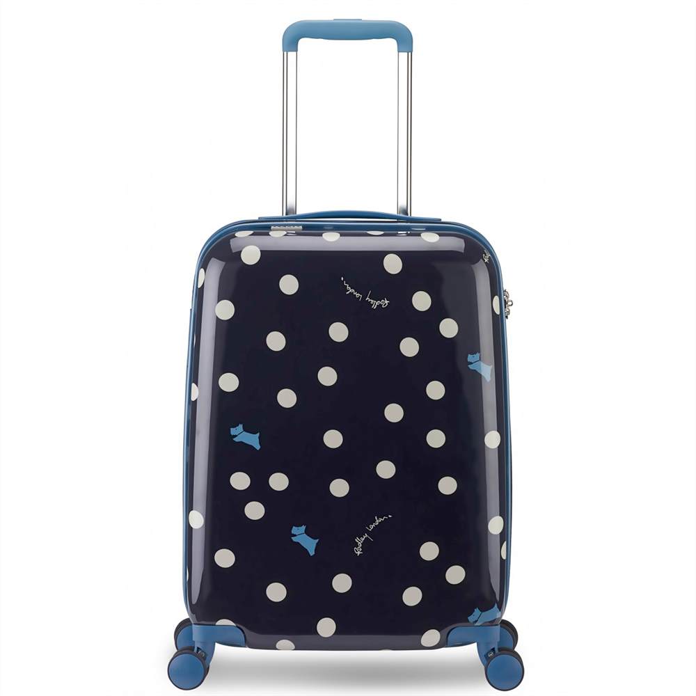 Radbags-London Vintage Dog Dot Cabin Wheel Trolley Case Black