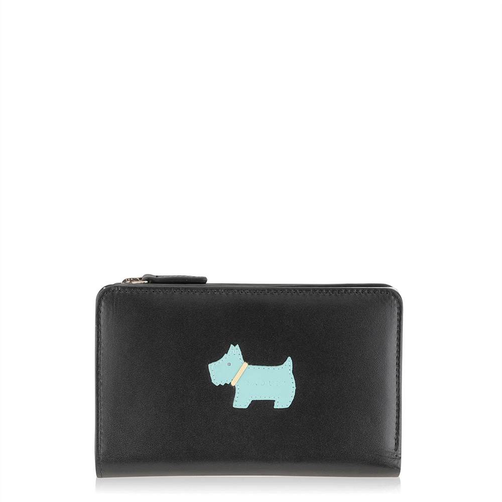 Radbags-London Zip Wallets Heritage Dog Medium Zip Wallet Black